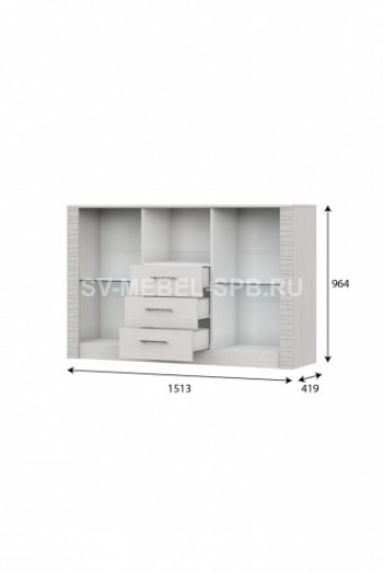 Комод-витрина Гамма 20 (sv) в Карасуке - mebel154.com