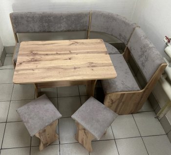 Кухонный уголок Миссия V велюр (дуб вотан) в Карасуке - mebel154.com