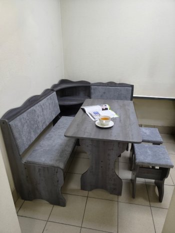 Кухонный уголок Миссия с полкой ткань в Карасуке - mebel154.com