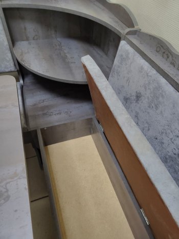 Кухонный уголок Миссия с полкой ткань в Карасуке - mebel154.com