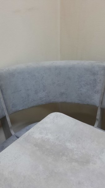 Кухонный уголок Миссия V велюр (цемент) в Карасуке - mebel154.com