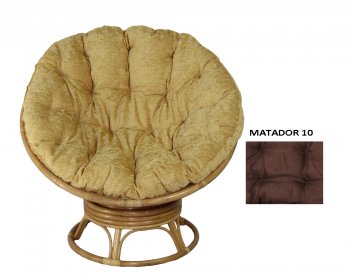 Кресло Papasan Swivel (Ротанг №4, ткань Matador 010) в Карасуке - mebel154.com