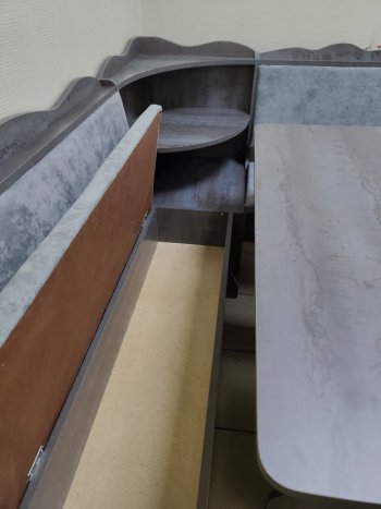 Кухонный уголок Миссия с полкой ткань в Карасуке - mebel154.com