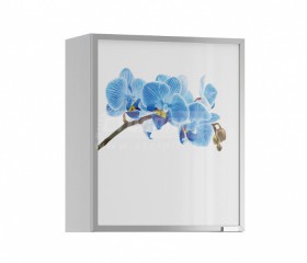 Анна АП-60 Полка с витриной Орхидея синяя в Карасуке - mebel154.com