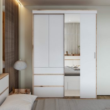 Шкаф-купе Брауни 1.5м в Карасуке - mebel154.com