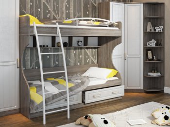 Кровать Прованс с металлической лестницей ТД-223.11.01 в Карасуке - mebel154.com
