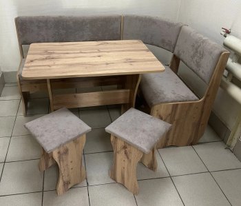 Кухонный уголок Миссия V велюр (дуб вотан) в Карасуке - mebel154.com