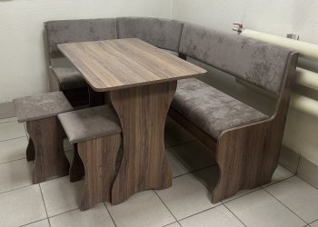 Кухонный уголок Миссия  V велюр(коричневый) в Карасуке - mebel154.com
