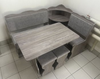 Кухонный уголок Миссия с полкой, ткань(локи) в Карасуке - mebel154.com