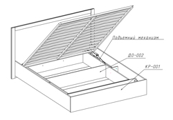 Кровать МДФ 1600 с ПМ Амели в Карасуке - mebel154.com