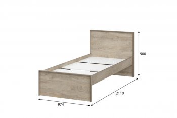 Кровать 0.9м Этна в Карасуке - mebel154.com