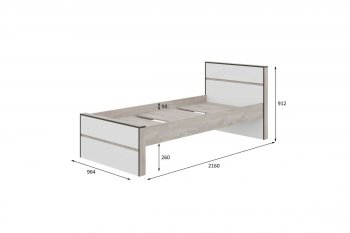 Кровать 0.9м Акита в Карасуке - mebel154.com