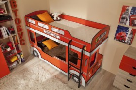 Кровать двухъярусная детская Автобус в Карасуке - mebel154.com