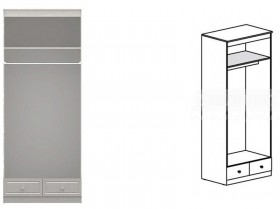 Шкаф 2-х дверный Амалия СБ-990 в Карасуке - mebel154.com