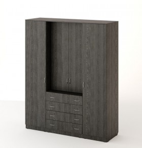 Шкаф распашной 4-х створчатый с 2 ящиками в Карасуке - mebel154.com