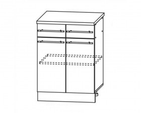 Скала С2Я 600 шкаф нижний с ящиками в Карасуке - mebel154.com