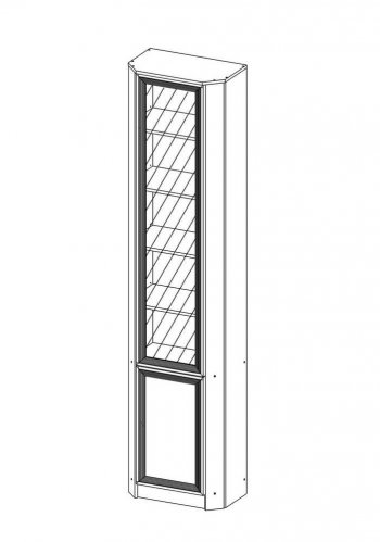 Шкаф угловой В-20 дверь комбинированная в Карасуке - mebel154.com